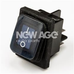 Włącznik hermetyczny podświetlany niebieski kwadratowy 12/24V