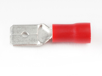 Wtyk 6,3/1,5 mm² czerwony izolowany  (10 szt)