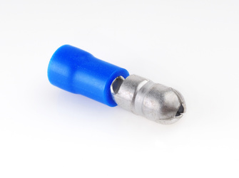 Wtyk okrągły fi. 5 mm izolowany niebieski (10 szt)