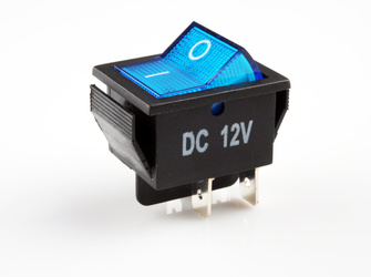 Włącznik podświetlany prostok.duży nieb. (1 szt)