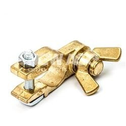 Klema mosiężna  plus z nakrę. motylkową MTA