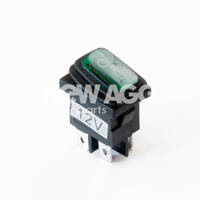 Przełącznik hermet. podświetlany mały 12V zielony (1 szt.)