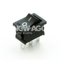 Przełącznik prostok. 3-styk, 2-pozyc. 12V, czarny