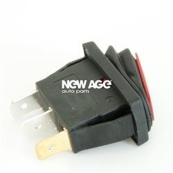 Włącznik hermetyczny podświetlany czerwony prostokątny 12V