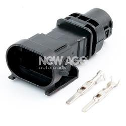 Gniazdo męskie 6-pin z zabezp. blokadą osł.przew