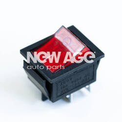 Przełącznik kwadrat.duży podświetlany czerwony AC (1 szt.)