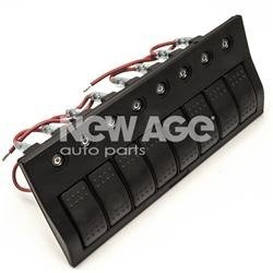 Zestaw przełączników LED 8-klawiszowy, mini, herm.