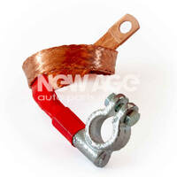 Plecionka masy, przew.400mm M10 z klemą (+) fi.25